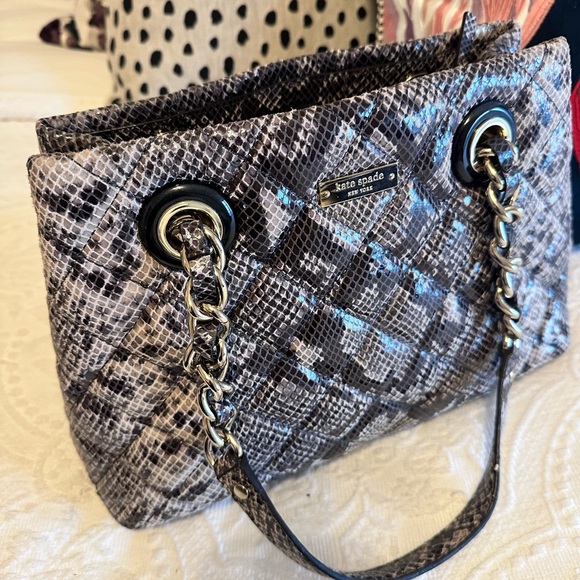 NWT Kate Spade Gorgeous quilted Small Maryanne Gold Coast Snakeskin Bag - Picture 10 of 10